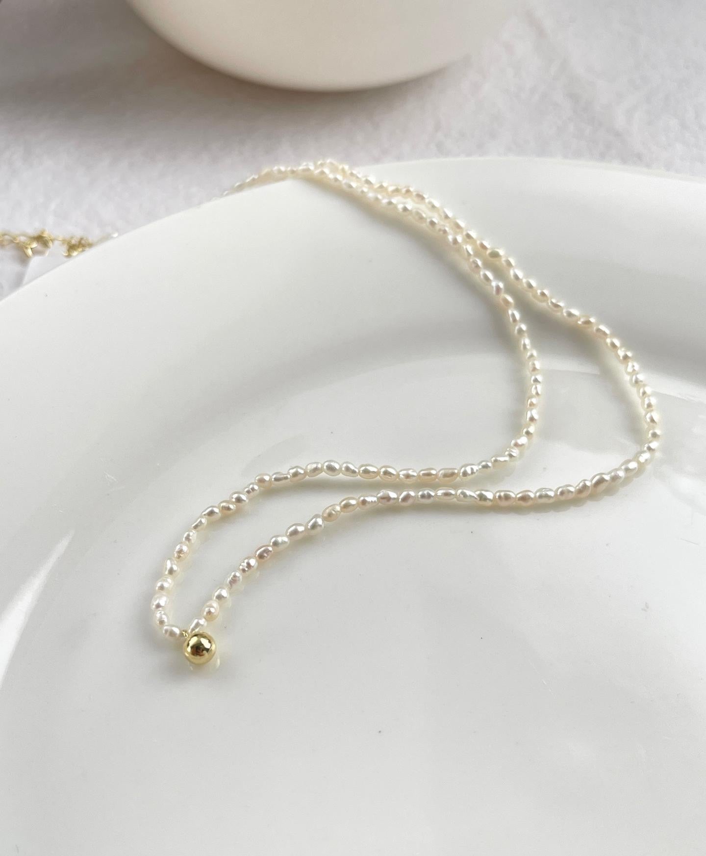 Natural freshwater pearl necklace, with a luxury and high-end feel, simple design and elegant temperament, jewelry gift for women