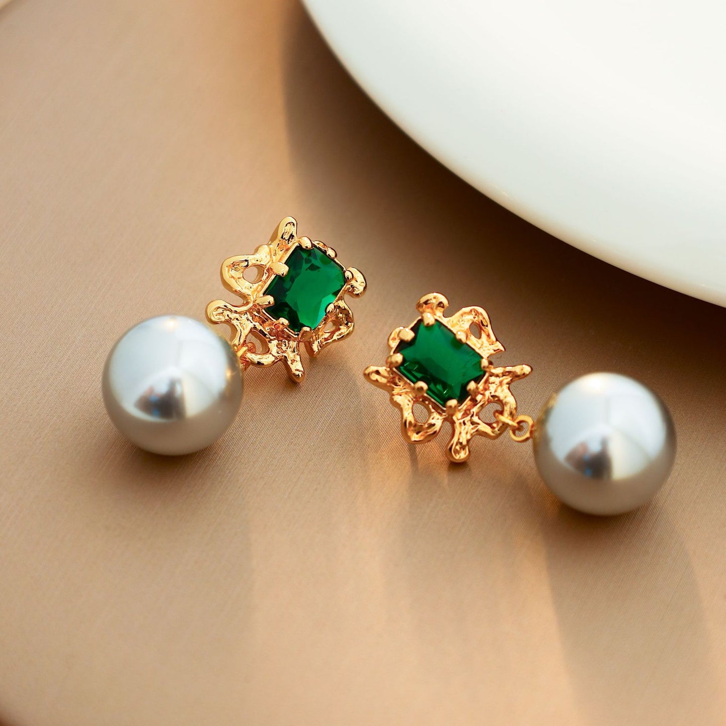 Princess Diana style pearl earrings for women s925 sterling silver ear studs