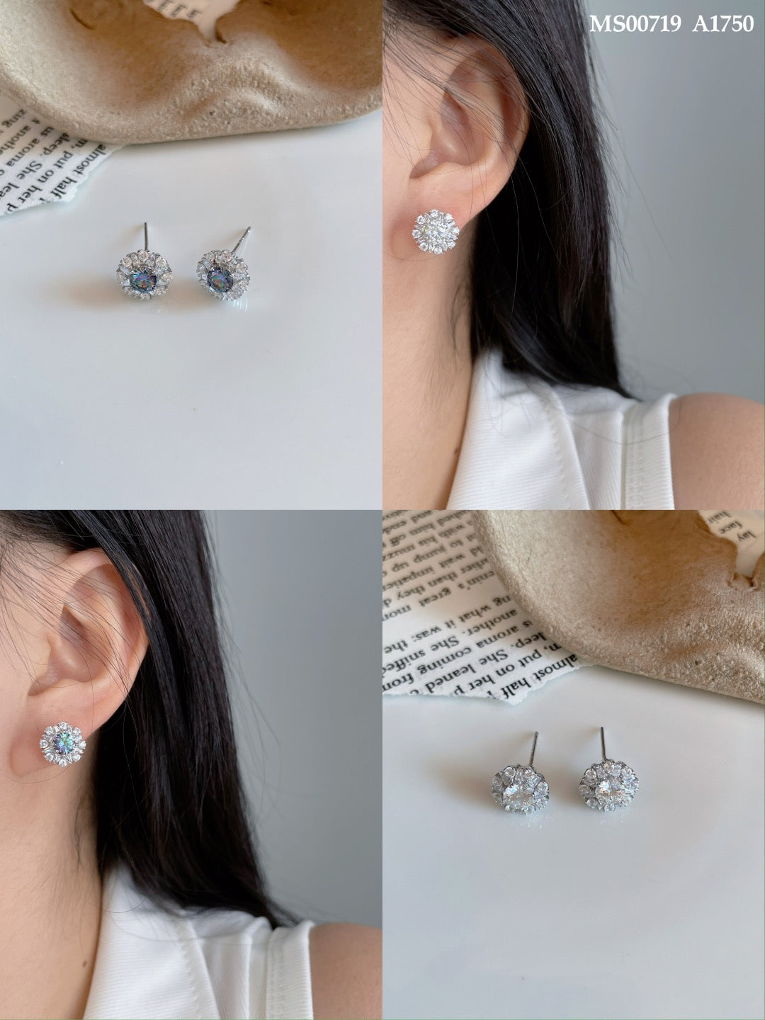 Moissanite series earrings