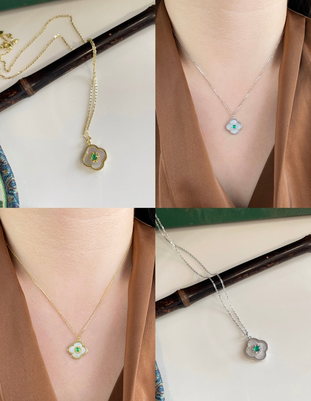 Shell necklace 18k gold plated.