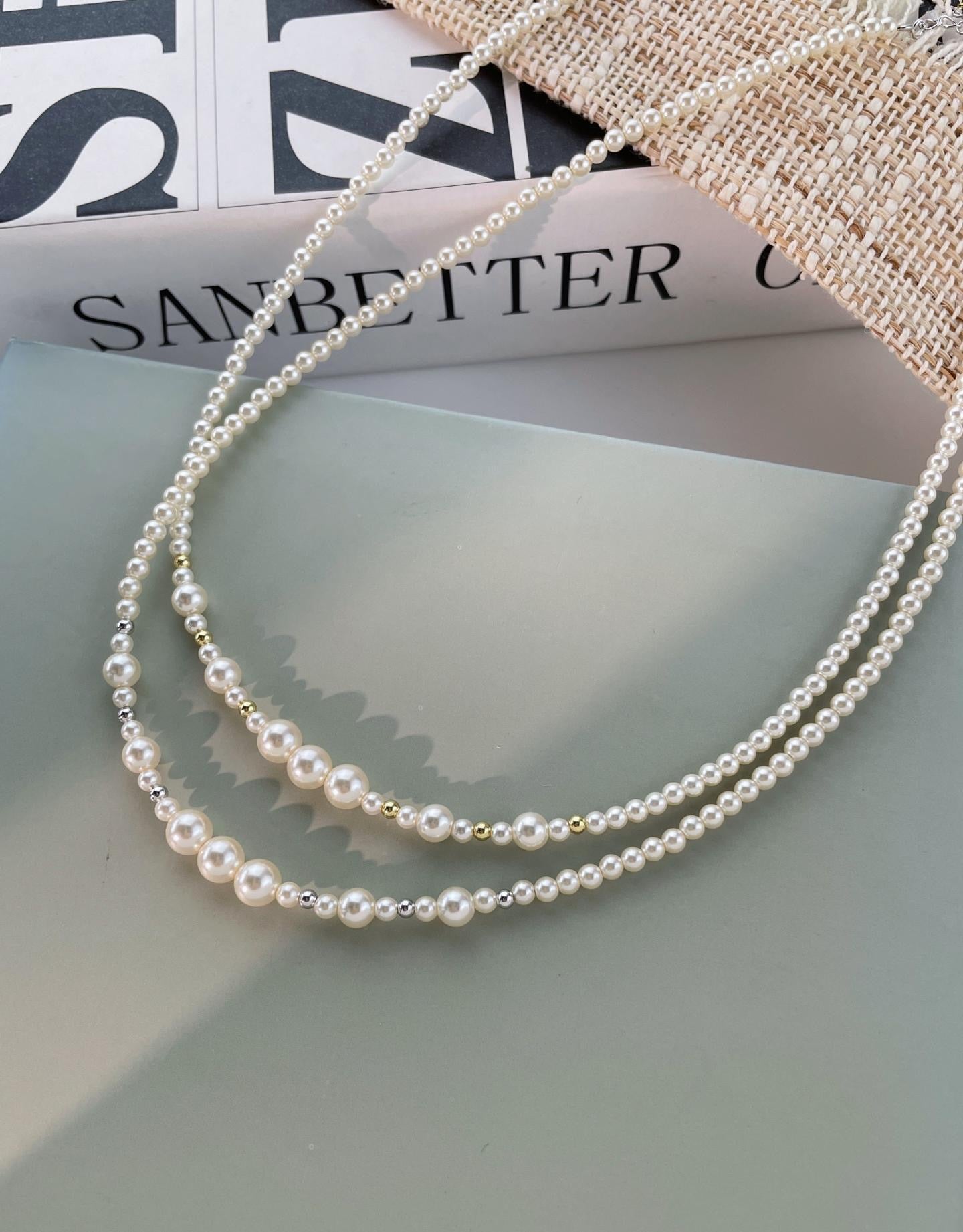 Natural freshwater pearl necklace,simple design and elegant temperament
