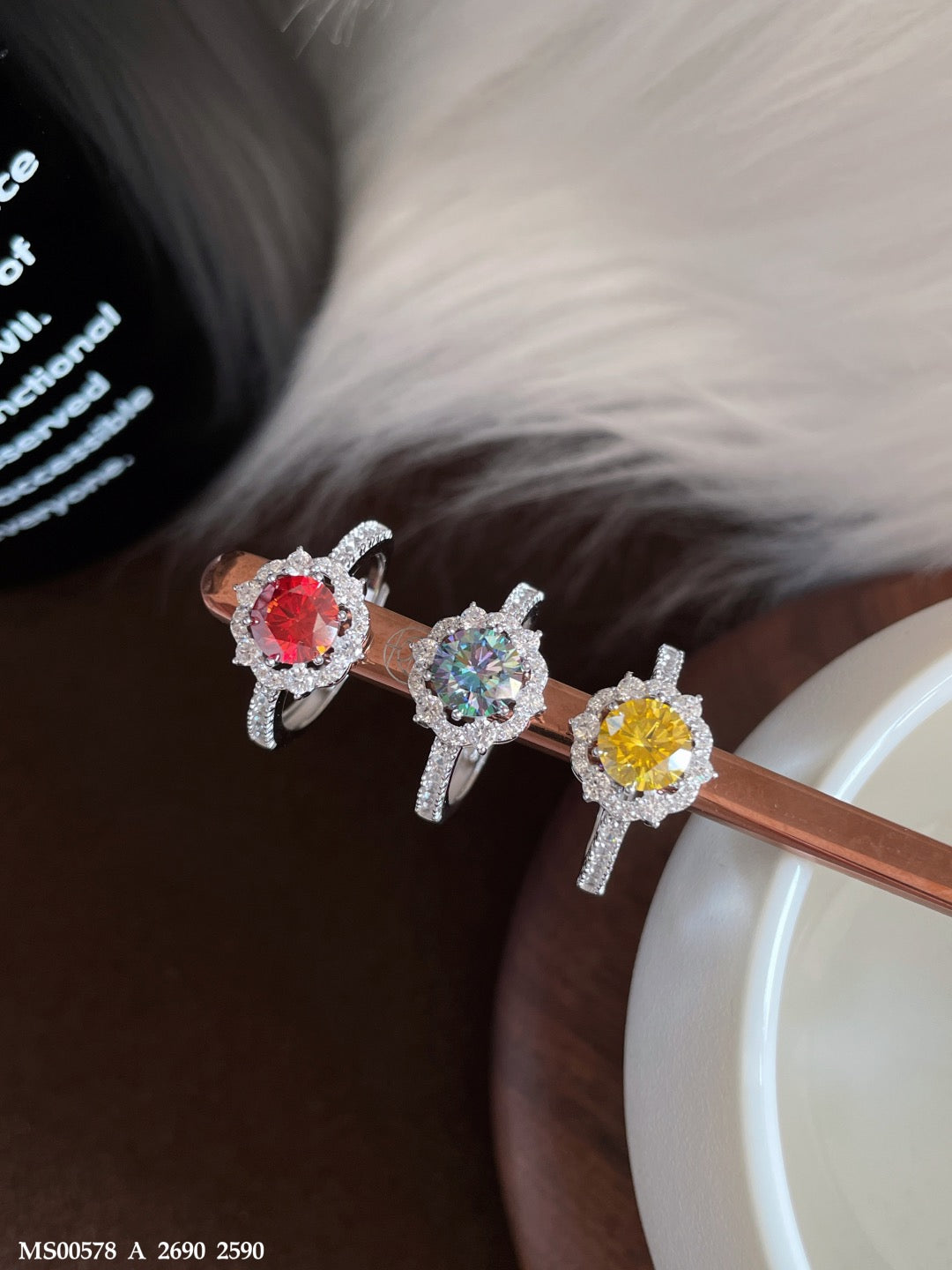 Moissanite ring 925 silver