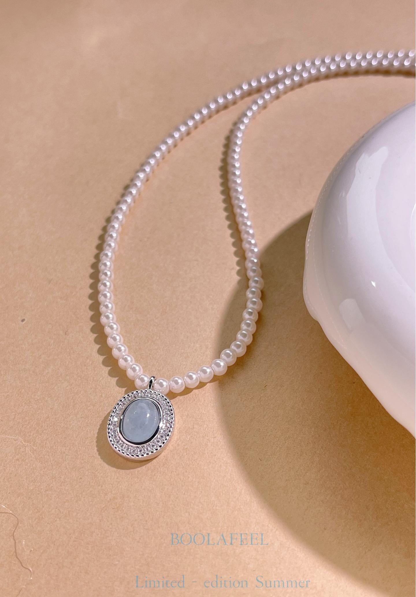 Natural freshwater pearl necklace, with a light luxury and high-end feel, simple design and elegant temperament, is a jewelry gift for women
