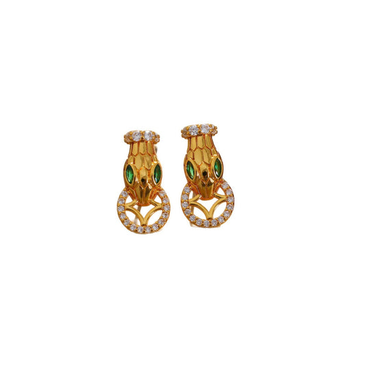 Olive green zircon earrings, exquisite retro and versatile earrings