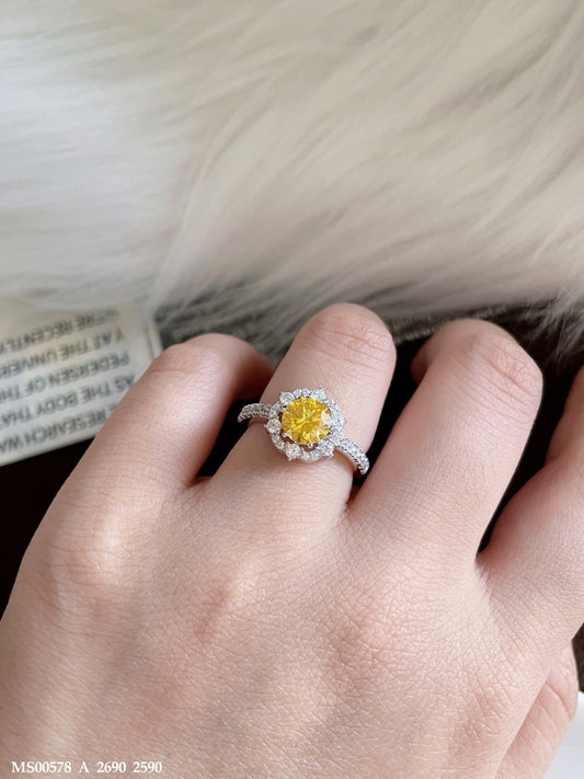 Moissanite ring 925 silver