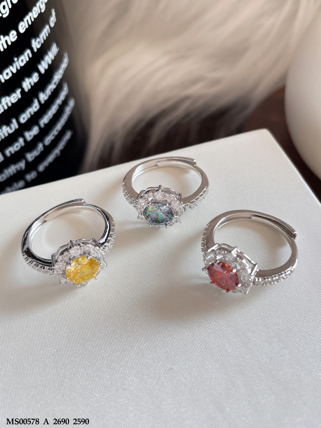 Moissanite ring 925 silver