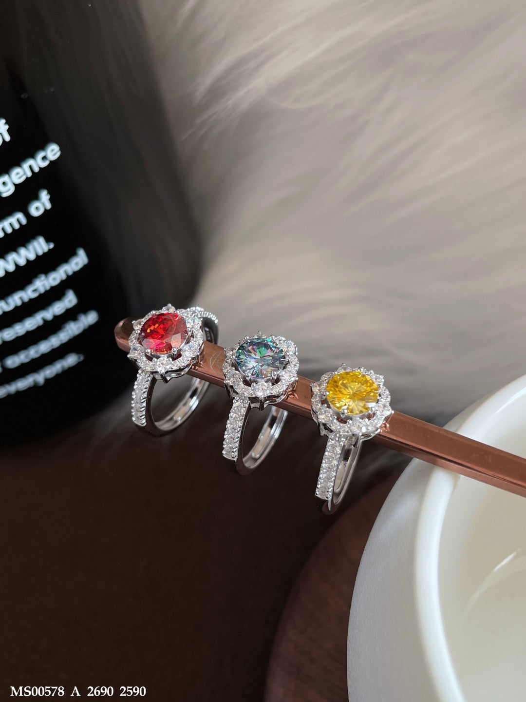 Moissanite ring 925 silver