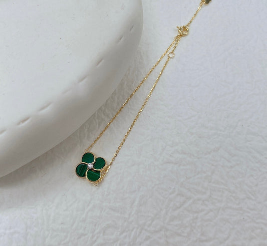 Green chalcedony jade bracelet custom style