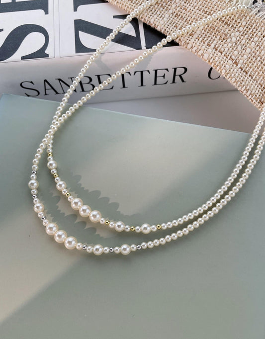 Natural freshwater pearl necklace,simple design and elegant temperament