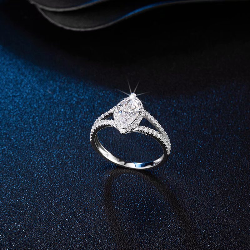 Moissanite Ring Diamond Couples fell in love with gold plating wedding proposal diamond ring