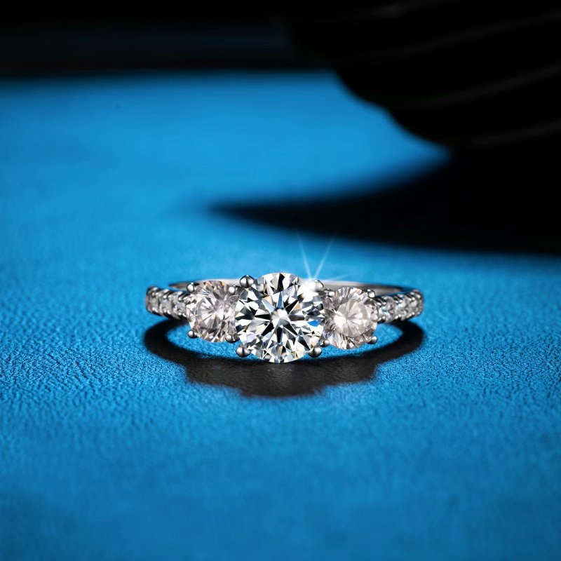 Moissanite Ring Diamond Couples fell in love with gold plating wedding proposal diamond ring