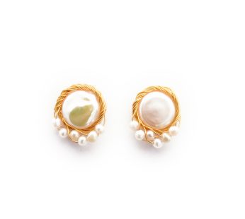 handmade baroque pearls earrings