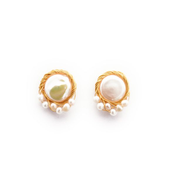 handmade baroque pearls earrings