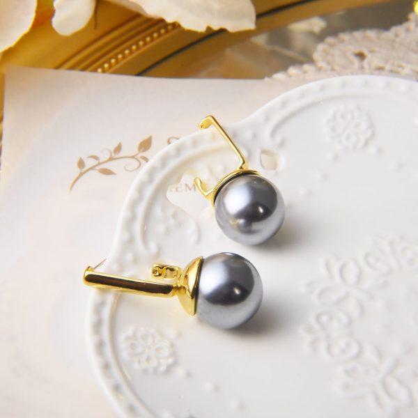 big pearl style earrings French style jewelry