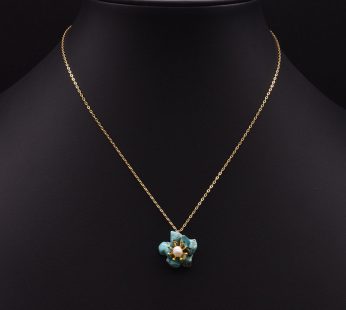 blue gemstone necklace  nature with fashion mix