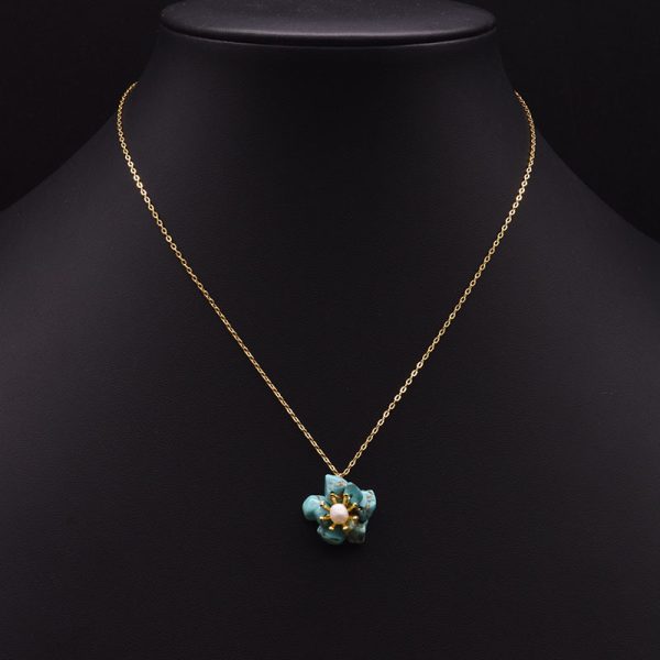 blue gemstone necklace  nature with fashion mix