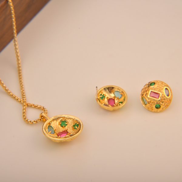 vintage set necklace with earrings 18 th century - Image 2